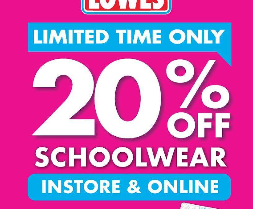 Lowes 20% Off MGHS Uniform Sale (+ Extra for Zero Members!)
